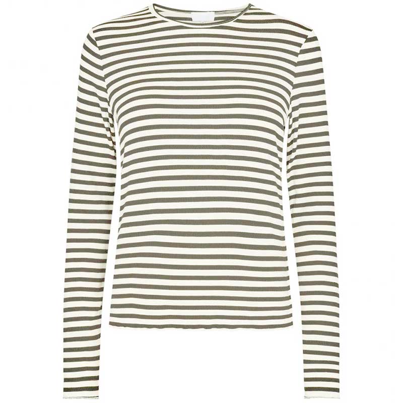 LEVETE ROOM LR-IKA 11 JERSEY T-SHIRT GRÅ-J BY J Fashion