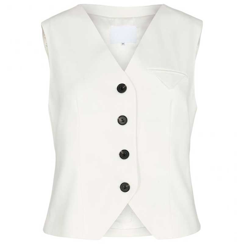 LEVETE ROOM LR-WESLEY 7 WAISTCOAT HVID