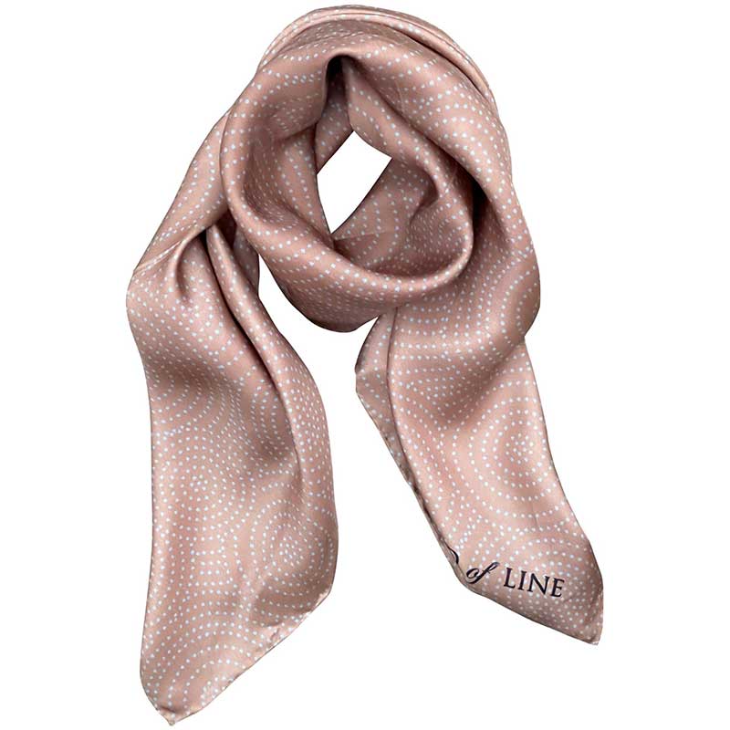 MIND OF LINE DOTS SCARF SAND-fra-MIND OF LINE-hos-J BY J Fashion