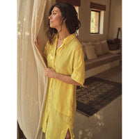 MOS MOSH MAI LINEN SHIRT DRESS GUL