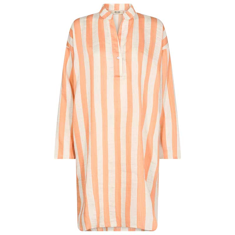 MOS MOSH SILJANA STRIPE DRESS ORANGE
