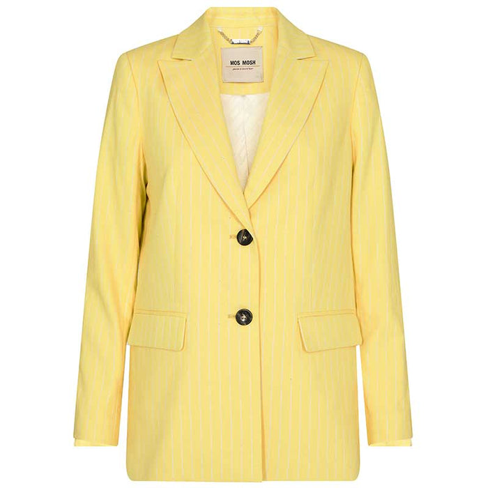 MOS MOSH WINDY TWILL PINSTRIPE BLAZER GUL-fra-MOS MOSH-hos-J BY J Fashion
