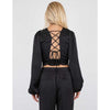 NEO NOIR AURA HEAVY SATEEN BLOUSE SORT
