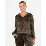 NEO NOIR BEATE VELVET CARDIGAN ARMY
