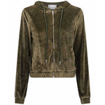 NEO NOIR BEATE VELVET CARDIGAN ARMY