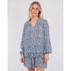 NEO NOIR BISA COLOR HAZE BLOUSE BLÅ