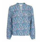 NEO NOIR BISA COLOR HAZE BLOUSE BLÅ