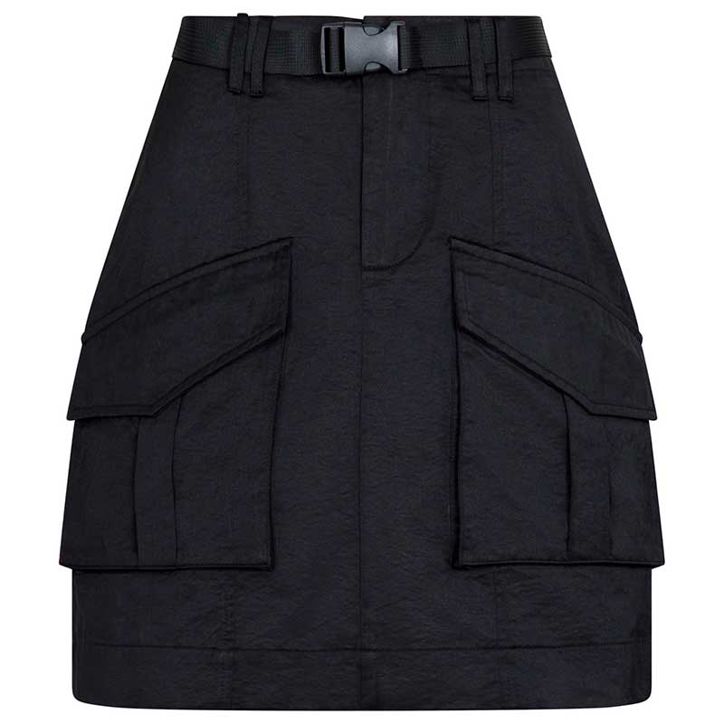 NEO NOIR LE NYLON SKIRT SORT