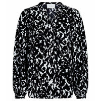 NEO NOIR NANI GRAPHIC BLOUSE SORT - J BY J Fashion