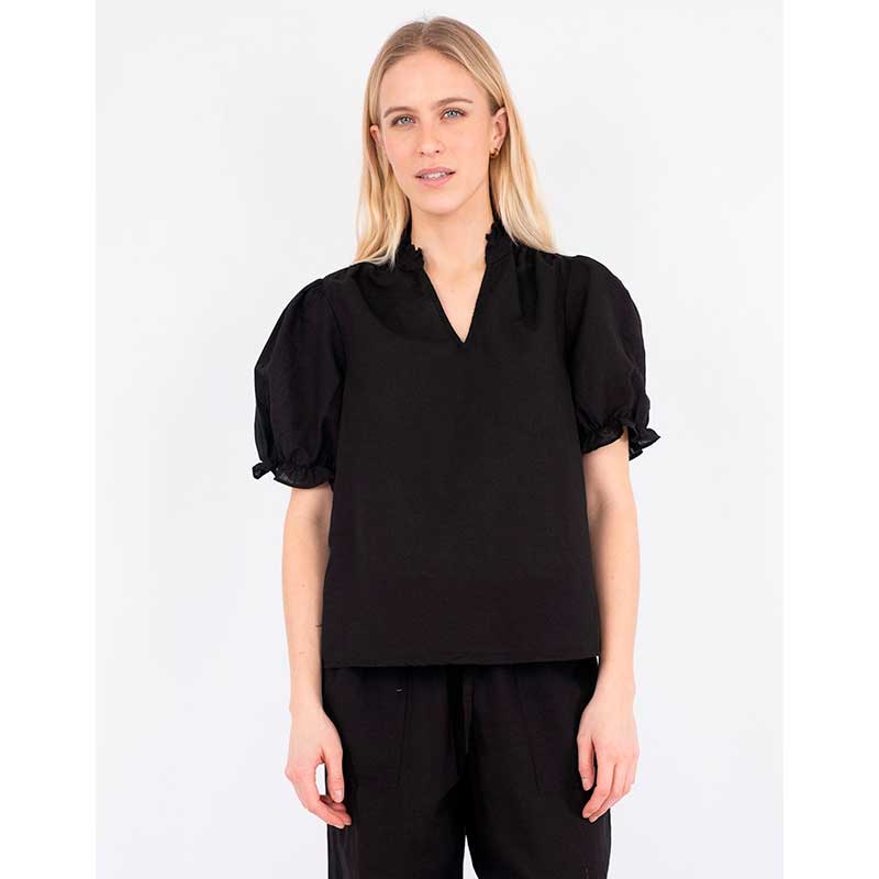 NEO NOIR ODESA LINEN BLOUSE SORT - J BY J Fashion