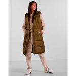 PIECES PCBEE NEW LONG PUFFER VEST BC ARMY