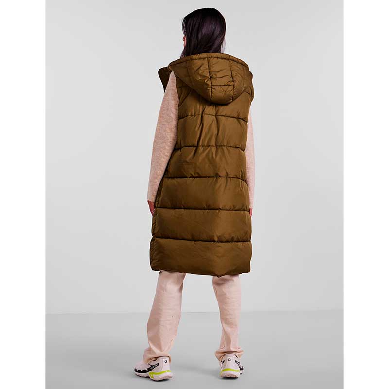 PIECES PCBEE NEW LONG PUFFER VEST BC ARMY
