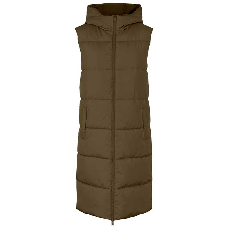 PIECES PCBEE NEW LONG PUFFER VEST BC ARMY