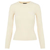 PIECES PCCRISTA LS O-NECK KNIT NOOS BC OFF WHITE