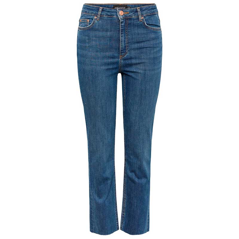 PIECES PCDELLY STRAIGHT HW JEANS CR NOOS BC BLÅ