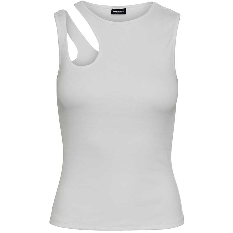 PIECES PCDONSA SL CUT OUT TOP D2D HVID-J BY J Fashion