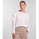 PIECES PCDORITA LS TOP D2D OFF WHITE - J BY J Fashion