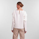PIECES PCDORITA LS TOP D2D OFF WHITE - J BY J Fashion