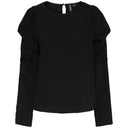 PIECES PCDORITA LS TOP D2D SORT - J BY J Fashion