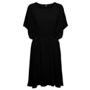 PIECES PCFLORE SS O NECK KJOLE SORT - J BY J Fashion