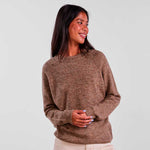 PIECES PCJULIANA LS O-NECK KNIT NOOS BC BRUN-fra-PIECES-hos-J BY J Fashion