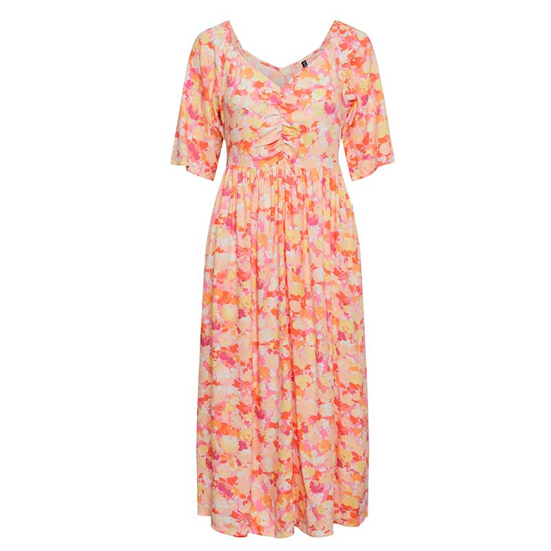 PIECES PCKALANI 2/4 MIDI DRESS BC PEACH