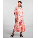 PIECES PCKASEY MIDI SHIRT DRESS LYSERØD - J BY J Fashion