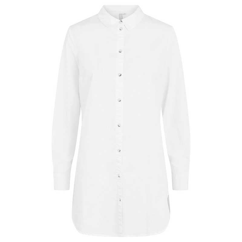 PIECES PCNOMA LS LONG SHIRT NOOS BC HVID