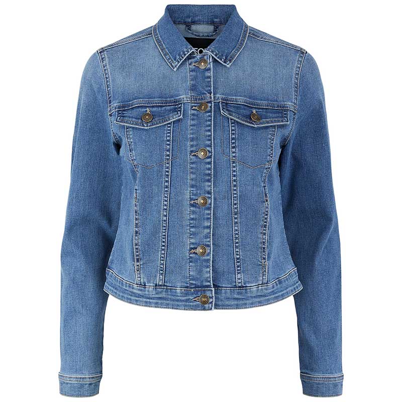 PIECES PCOIA LS DNM JACKET BLÅ