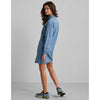 PIECES PCPERRY L/S DENIM DRESS NOOS BC LYSEBLÅ