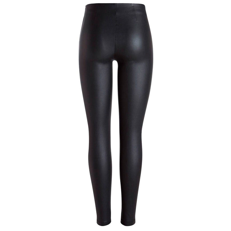PIECES PCSKIN PARO HW COATED LEGGINGS SORT-fra-PIECES-hos-J BY J Fashion