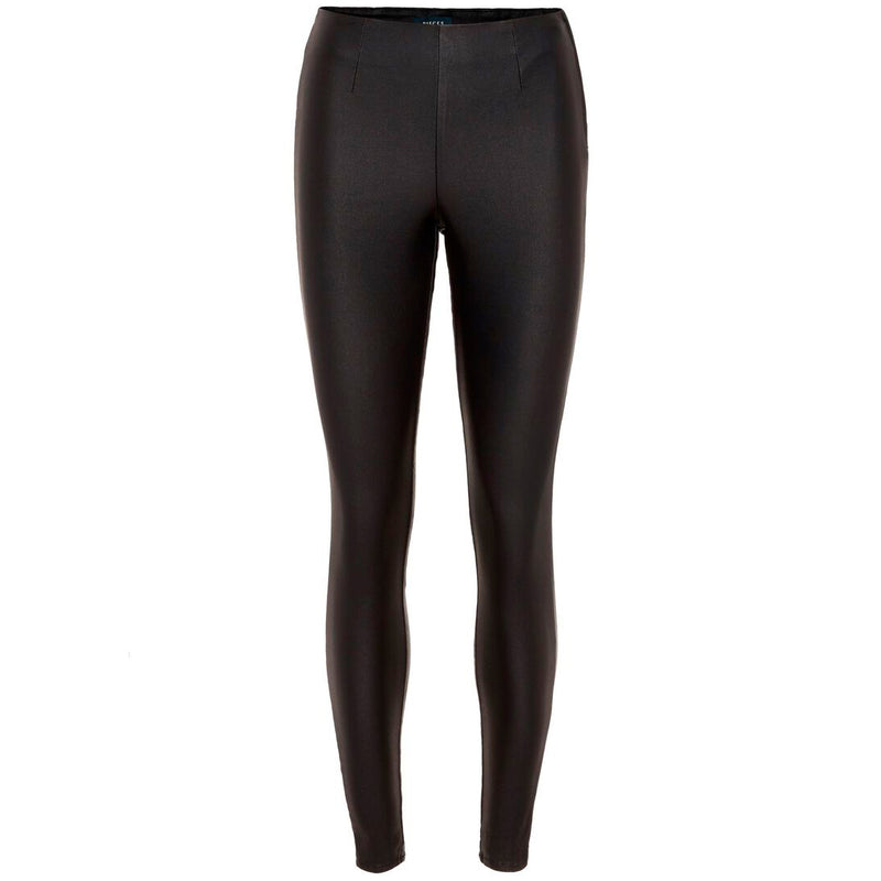 PIECES PCSKIN PARO HW COATED LEGGINGS SORT-fra-PIECES-hos-J BY J Fashion