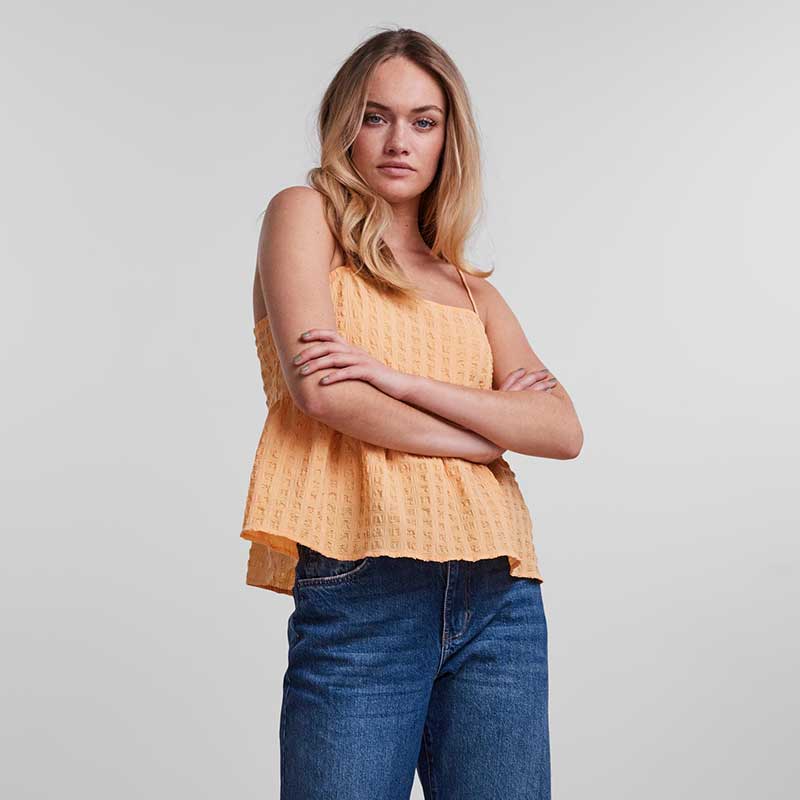 PIECES PCSOLO STRAP TOP ORANGE