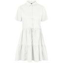 PIECES PCVALDINE SS SHIRT DRESS HVID - J BY J Fashion