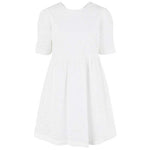 PIECES PCVIBSE 2/4 V-NECK DRESS HVID