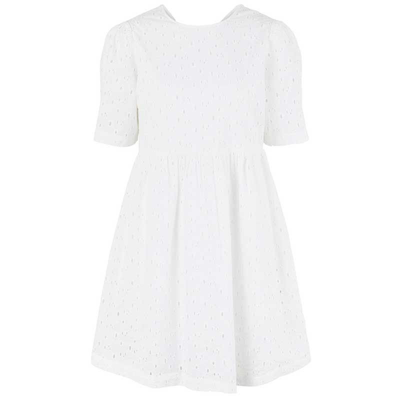 PIECES PCVIBSE 2/4 V-NECK DRESS HVID