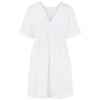 PIECES PCVIBSE 2/4 V-NECK DRESS HVID