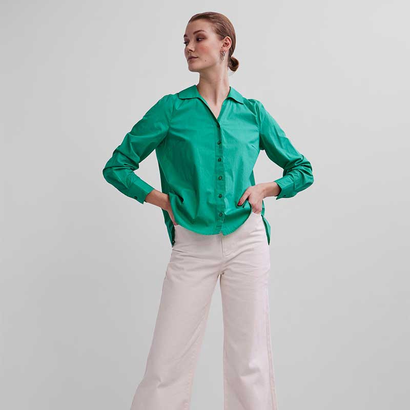 PIECES PCVIDA LS SHIRT BC GRØN