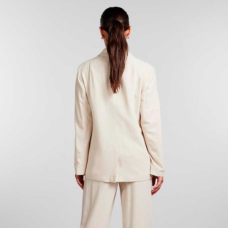 PIECES PCVINSTTY LINEN BLAZER SAND