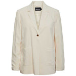 PIECES PCVINSTTY LINEN BLAZER SAND
