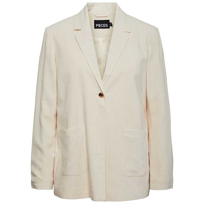 PIECES PCVINSTTY LINEN BLAZER SAND