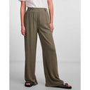 PIECES PCVINSTY HW LINEN WIDE PANTS ARMY - J BY J Fashion