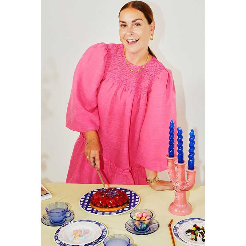 PIECES X DITTE ESTRUP PCTULLE 7/8 DRESS D2D PINK