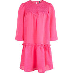 PIECES X DITTE ESTRUP PCTULLE 7/8 DRESS D2D PINK