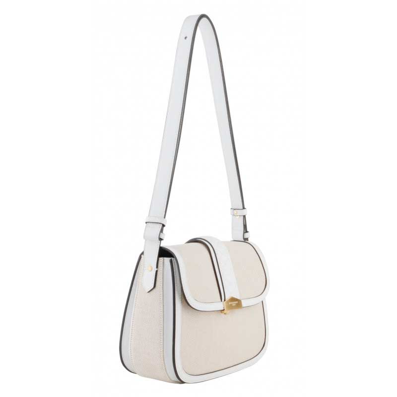 POURCHET PARIS STEPPE COTTON CANVAS BAG MEDIUM HVID-fra-POURCHET PARIS-hos-J BY J Fashion