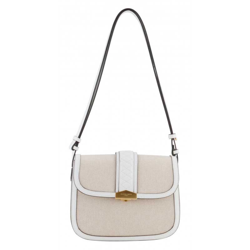 POURCHET PARIS STEPPE COTTON CANVAS BAG MEDIUM HVID-fra-POURCHET PARIS-hos-J BY J Fashion
