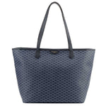 POURCHET PARIS WAVES 89042 COATED VANVES TOTE BAG NAVY
