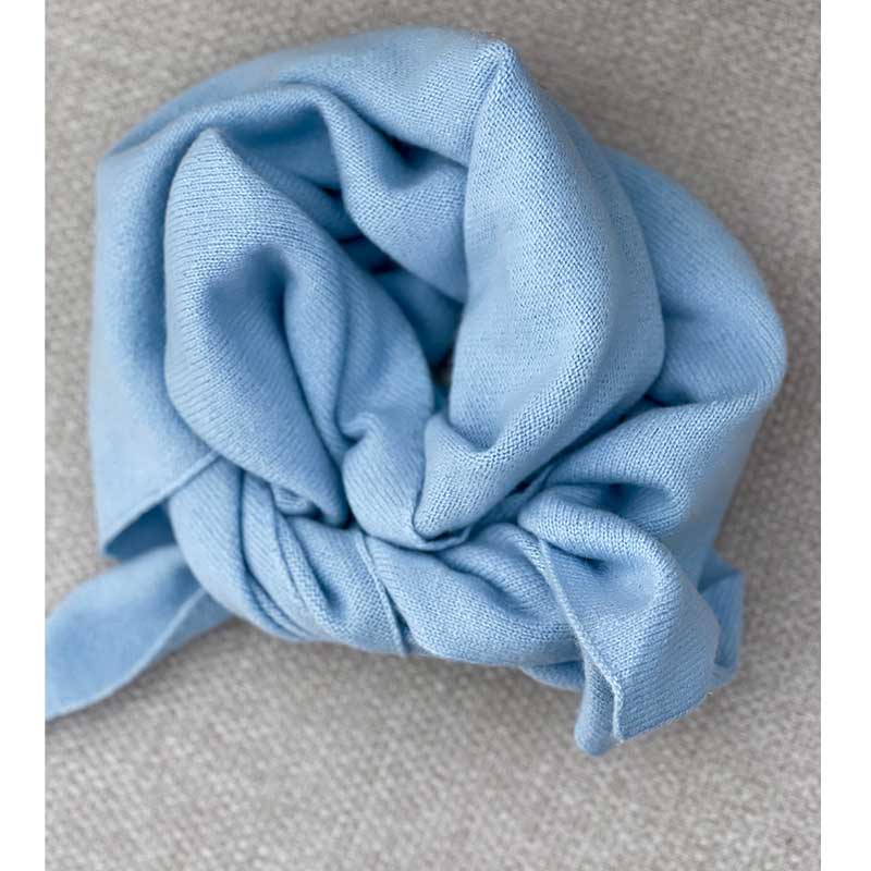 ROSAS R-22 CASHMERE SMALL SCARF LYSEBLÅ