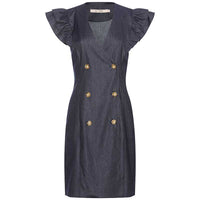 RUE DE FEMME TWILLA DRESS BLÅ-fra-RUE DE FEMME-hos-J BY J Fashion