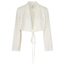 SECOND FEMALE LINO CROPPED BLAZER HVID - J BY J Fashion
